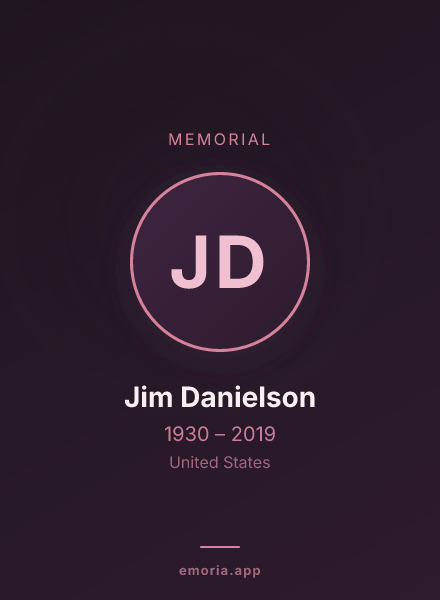 Memorial portrait of Jim Danielson