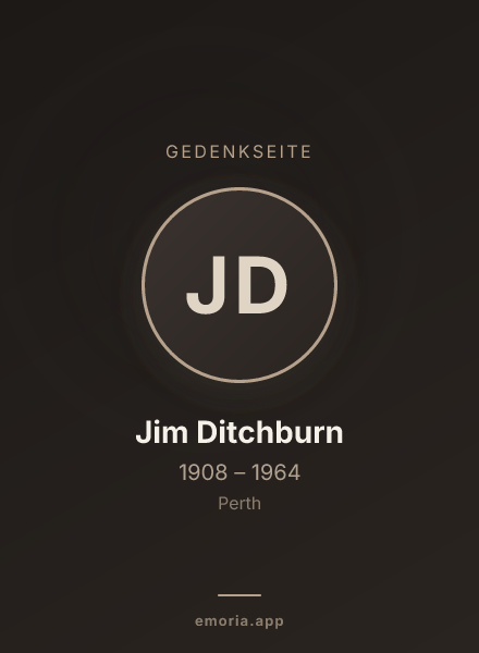 Gedenkportrait von Jim Ditchburn