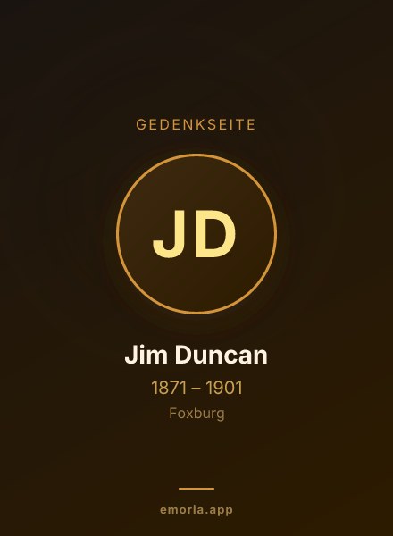 Gedenkportrait von Jim Duncan