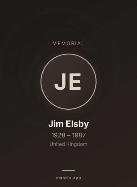 Memorial portrait of Jim Elsby