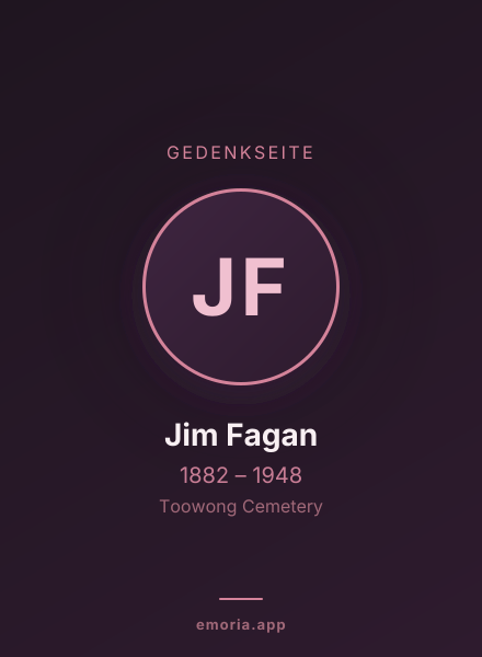 Gedenkportrait von Jim Fagan