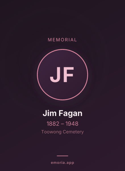 Memorial portrait of Jim Fagan