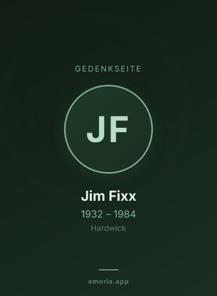 Gedenkportrait von Jim Fixx