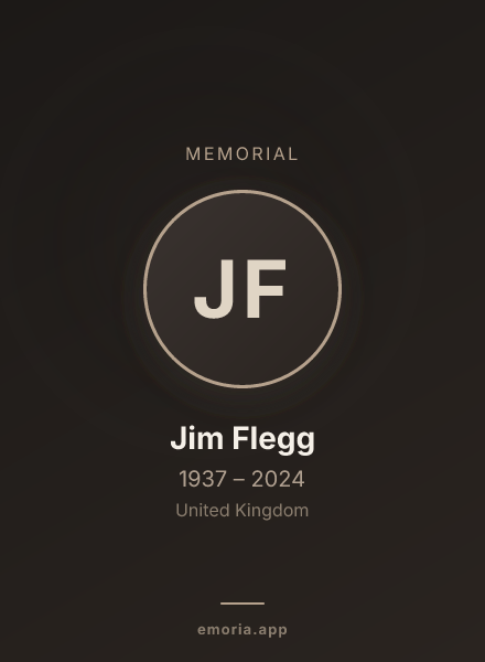 Memorial portrait of Jim Flegg