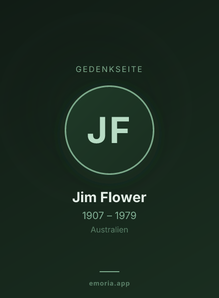 Gedenkportrait von Jim Flower