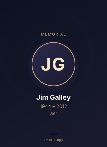 Memorial portrait of Jim Galley