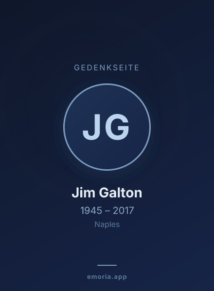 Gedenkportrait von Jim Galton