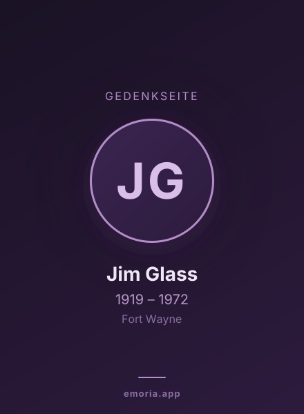 Gedenkportrait von Jim Glass