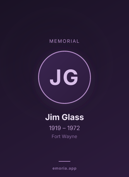 Memorial portrait of Jim Glass