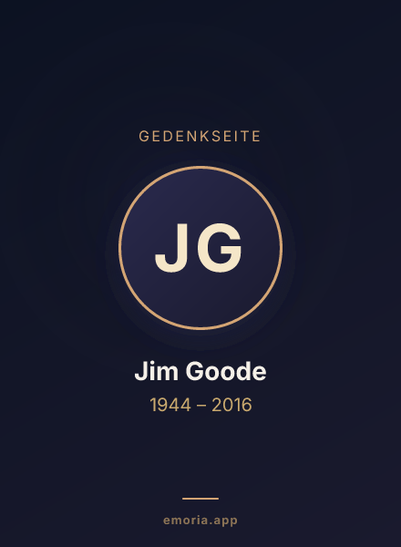 Gedenkportrait von Jim Goode
