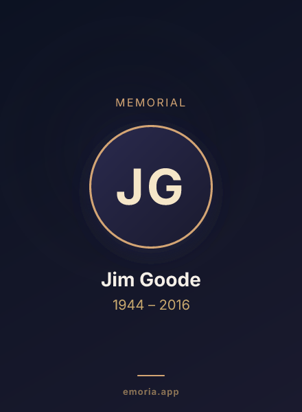 Memorial portrait of Jim Goode