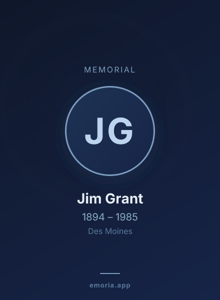 Memorial portrait of Jim Grant