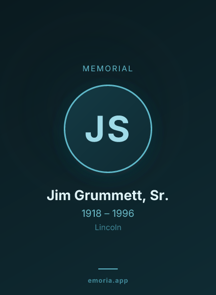 Memorial portrait of Jim Grummett, Sr.
