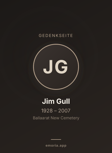 Gedenkportrait von Jim Gull