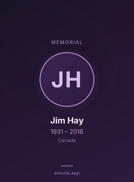 Memorial portrait of Jim Hay