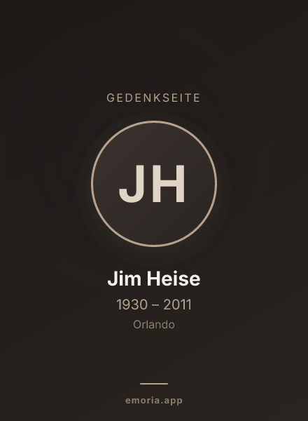 Gedenkportrait von Jim Heise