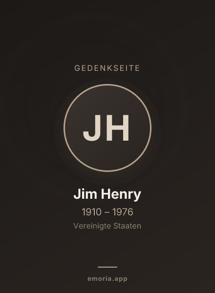 Gedenkportrait von Jim Henry