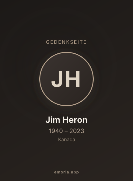 Gedenkportrait von Jim Heron