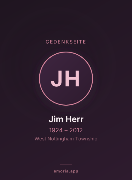 Gedenkportrait von Jim Herr