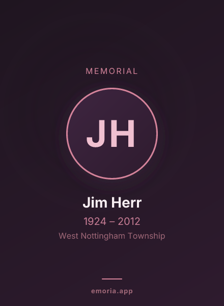 Memorial portrait of Jim Herr