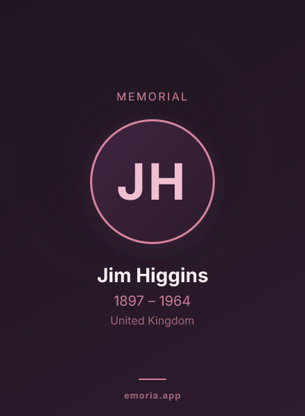 Memorial portrait of Jim Higgins