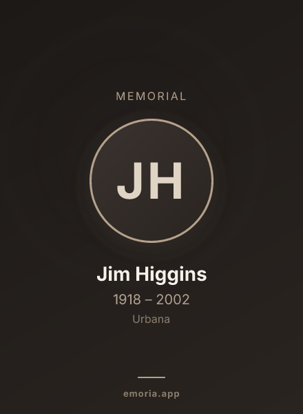 Memorial portrait of Jim Higgins