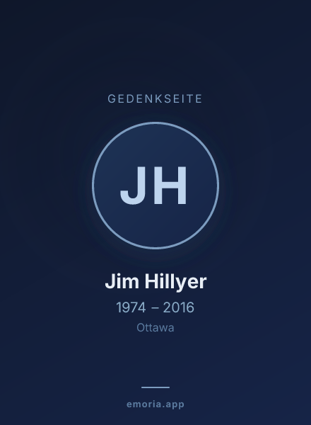 Gedenkportrait von Jim Hillyer