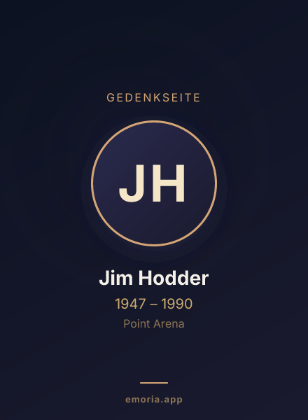 Gedenkportrait von Jim Hodder