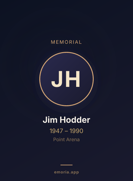 Memorial portrait of Jim Hodder