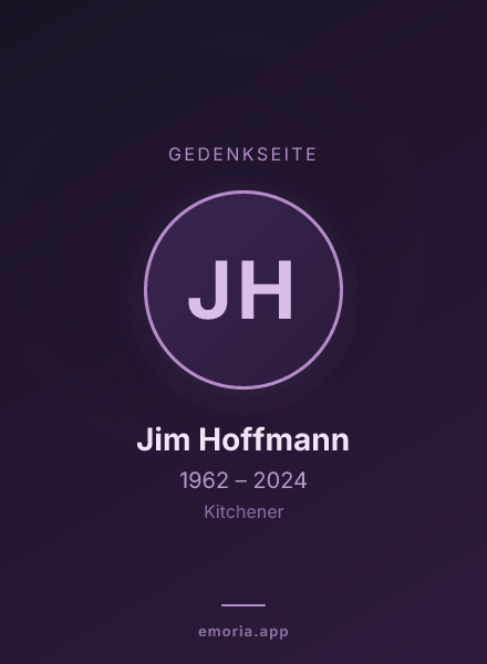 Gedenkportrait von Jim Hoffmann