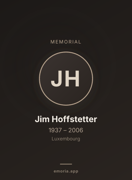 Memorial portrait of Jim Hoffstetter