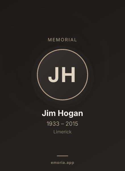 Memorial portrait of Jim Hogan