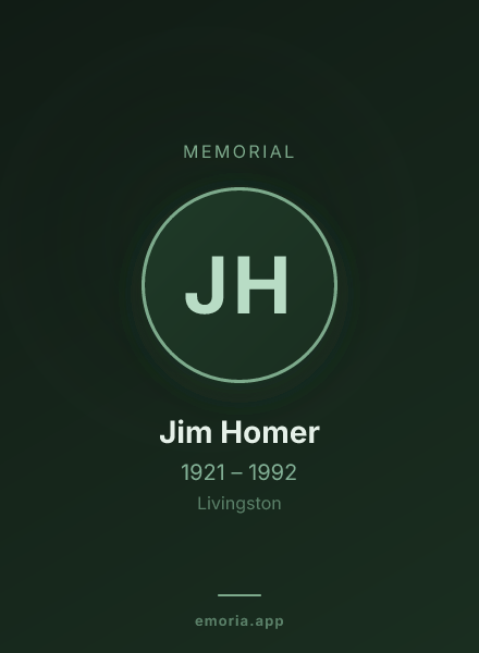 Memorial portrait of Jim Homer