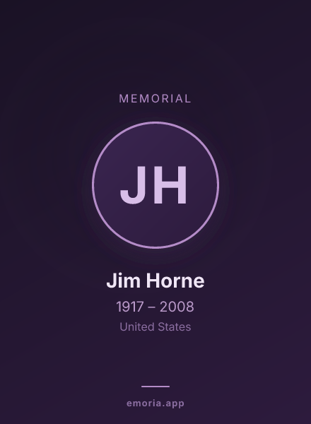 Memorial portrait of Jim Horne