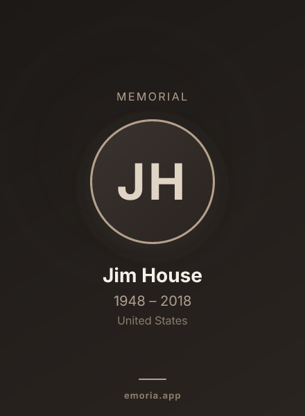 Memorial portrait of Jim House