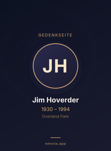 Gedenkportrait von Jim Hoverder