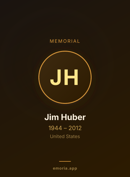 Memorial portrait of Jim Huber