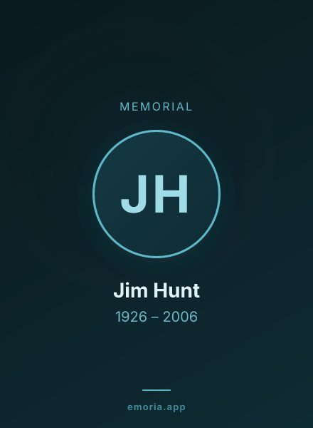 Memorial portrait of Jim Hunt