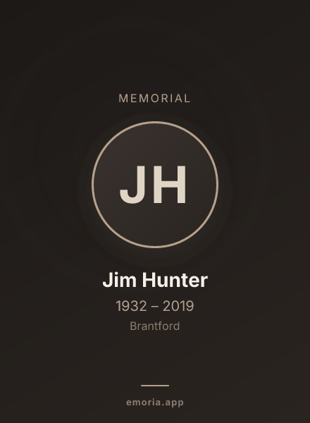 Memorial portrait of Jim Hunter
