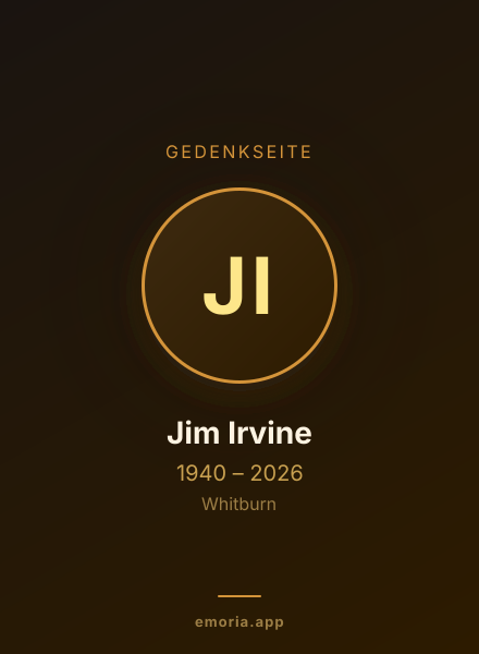 Gedenkportrait von Jim Irvine