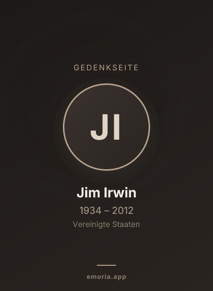 Gedenkportrait von Jim Irwin