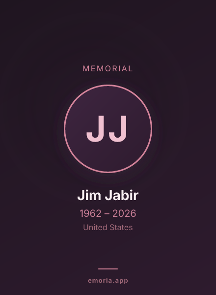 Memorial portrait of Jim Jabir