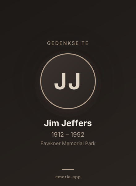 Gedenkportrait von Jim Jeffers