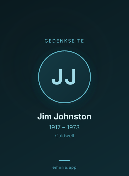 Gedenkportrait von Jim Johnston