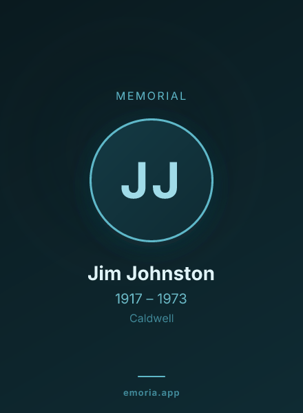 Memorial portrait of Jim Johnston