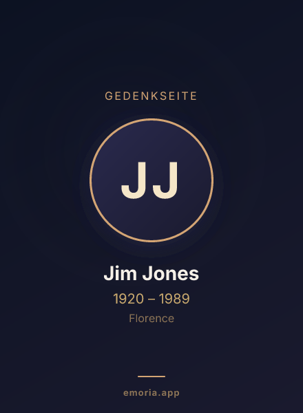 Gedenkportrait von Jim Jones