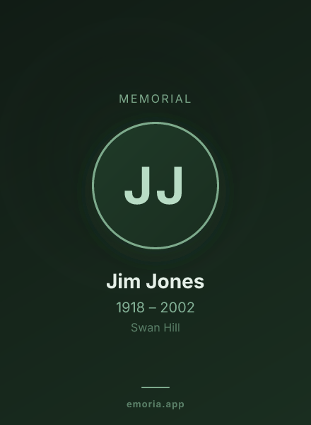 Memorial portrait of Jim Jones