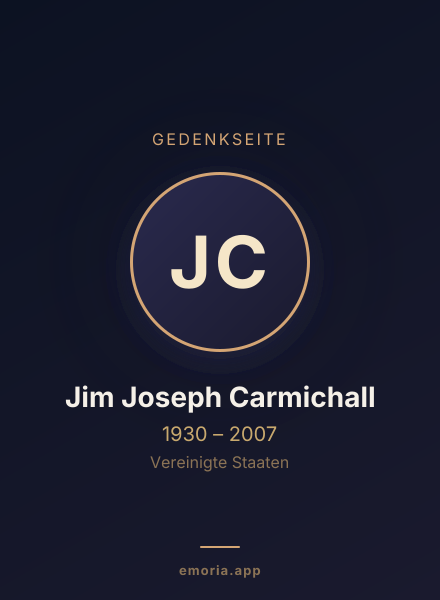 Gedenkportrait von Jim Joseph Carmichall