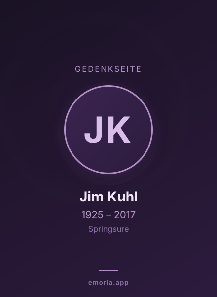 Gedenkportrait von Jim Kuhl