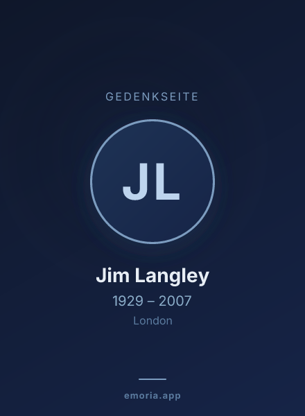 Gedenkportrait von Jim Langley